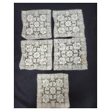Antique Handmade Lace Doilies Floral