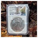 NGC MS70 2022 Silver Eagle Arkansas
