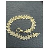 14k Yellow Gold Heart Bracelet KEE Machine Tests