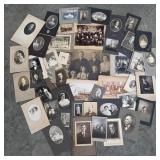Collection of Antique B&W Cabinet Card Photos +