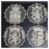 Antique Belgian War Lace Doilies WW1