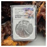NGC MS70 2022 Silver Eagle Nevada