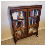 Antique Glass Front Bookcase Display Books Do Not