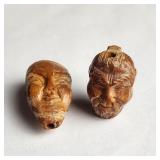Vtg Chinese Carved Nut Sculptures Beads