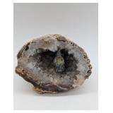 NATURAL AGATE QUARTZ GEO WITH CRYSTAL BALL