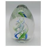 DYNASTY GALLERY TWISTED EGG 5.5" HANDBLOWN ART