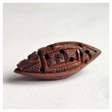 Antique Chinese Nut Boat Carved Coauilla Nut