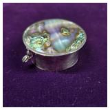 Sterling Silver & Abalone Pill Box, 15.2g