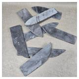 Collection of Natural Stone Preforms for Knife