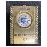 SOLID BRASS DESK CLOCK BOB HOPE DESERT CLASSIC
