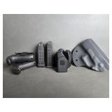 Glock 19 Custom Kydex Holster , 9mm & .45 Mags ,