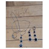 ELEGANT NIGHT OUT NECKLACE & PIERCED EARRINGS NEW