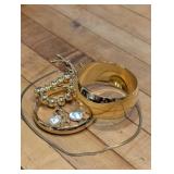 NEW GOLD TONE JEWELRY BRACELETS NECKLACE &