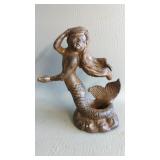 Mermaid Cast Iron Rain Gauge Holder