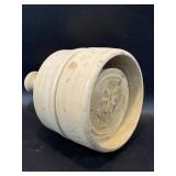 Antique Wooden Round Butter Mold - Flower