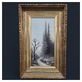 Striking Framed Landscape Painting Oil On Canvas