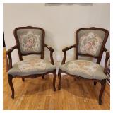 Antique Pair of French Louis XV Style Walnut &