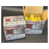 Winchester 20ga Shotgun Shells, 46 Shells, 1 Box