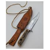 GERMAN PUMA BOWIE 6396 BONE HANDLE W/ LEATHER
