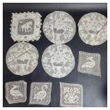 Antique Belgian War Lace Doilies WW1 Belgium