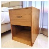 MCM Danish Teak Nightstand End Table Filing