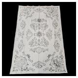 1916 Belgian Embroidered Banquet Cloth Linen