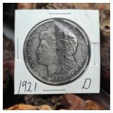 1921 D Morgan Silver Dollar