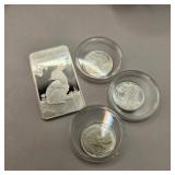 Miniature Silver Coins w/ Year of the Rabbit Bar