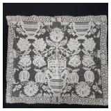 Antique Belgian Handmade Lace Tablecloth Belgium