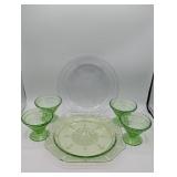 4- URANIUM GLASS PUDDING