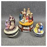 Vintage Nativity Trinket Boxes