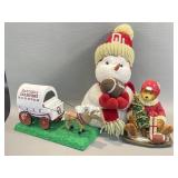 OU Christmas Bear & Horse Bobblehead +, OK