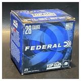 Federal 28ga Shotgun Shells, 1 Box, 25 Shells
