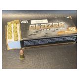 CCI Blazer 9mm Luger Ammuntion, 1 Box, 50 Rounds