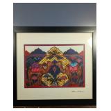 MARA ABBOUD SIGNED LITHOGRAPH "DUAL CAMELS"