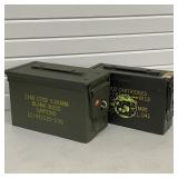 2 Metal Ammo Cans - 50 Cal & 223