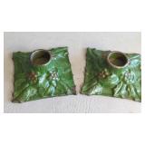 Snead & Co Cast Iron Pair of Antique Holly Berry