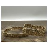 10K His & Hers Gold Nuggets Bracelets