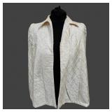 Vintage Quilted Ivory Cape