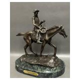 Will Rogers Bronze by CM Russell on Horse