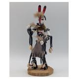 HOPI WOOD COW KACHINA DOLL 8" TALL