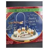 Happy Winter Holiday Santa Comes to Town Not
