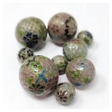 Vtg Cloisonnï¿½ Beads Large, Whoppers