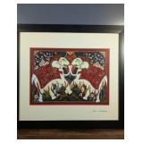 MARA ABBOUND SIGNED "DUAL ELEPHANTS" LITHOGRAPH