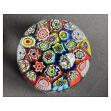 Murano Style Millefiori Glass Paperweight