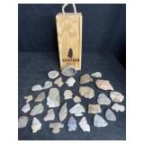 ARROWHEAD PCS., FORMATIONS & ROCKS IN WOODEN BOX