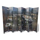 Chinese Antique 8 Panel Coromandel Lacquer Screen