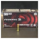 Federal 9mm Luger Ammunition , 1 Box , 50 Rounds