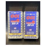 CCI 22LR Hollow Point Ammunition, 2 Boxes 100 Rds