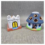 Vintage Miniature Covered Pottery Nativities